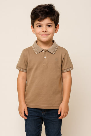 POLO OGOCHI INF MC CASUAL SLIM KAKI ESCURO 0024