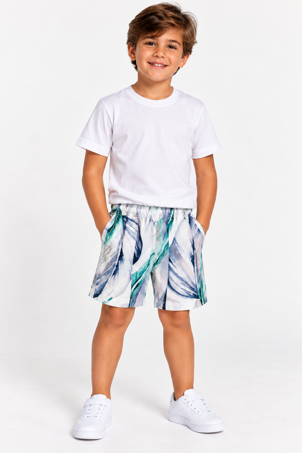BERMUDA OGOCHI INF BOXER EST ESSENCIAL BRANCO 9757