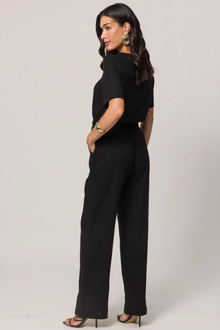 CALCA FEM EM PLANO LINEN PRETO