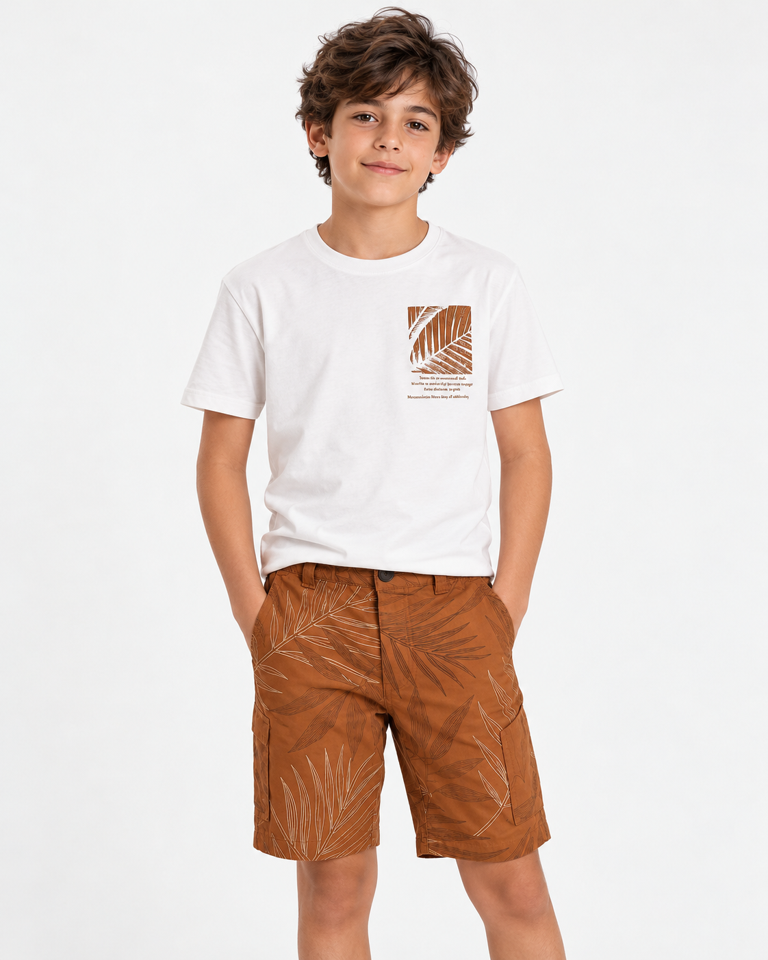 CONJ MAS CAM FOLHA PEITO E BER SARJA EST OFF WHITE