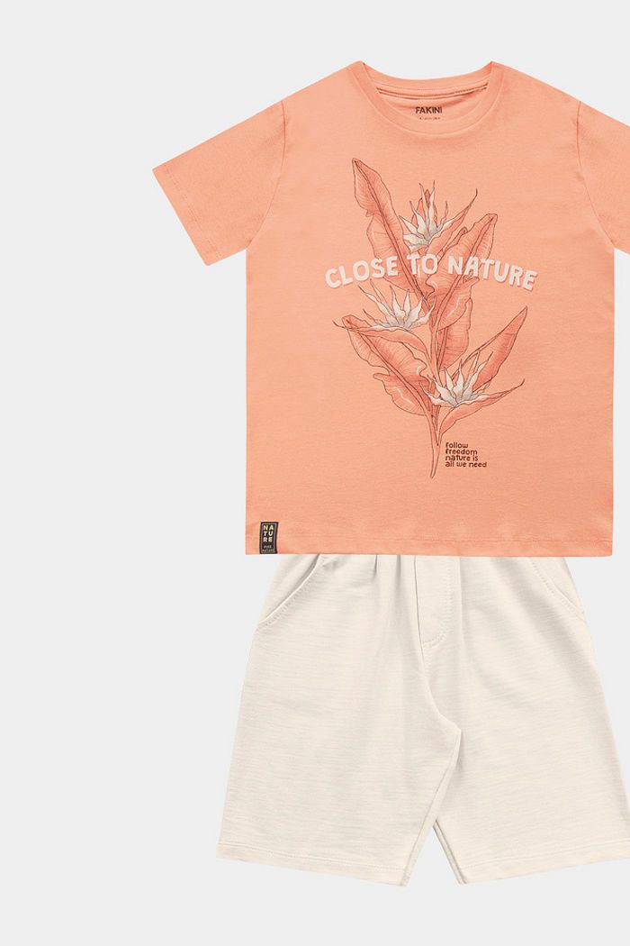 CONJ MAS CAM CLOSE TO NATURE E BERM MLT LARANJA/BAUNILHA