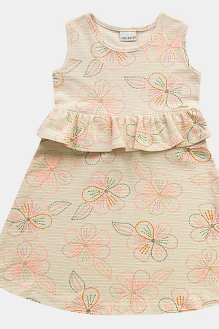 VESTIDO MALHA FLORENCE DET TRICO FRENTE MARFIM