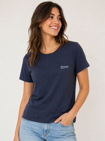 BLUSA FEM MC COTTON AEROPOSTALE PRETO