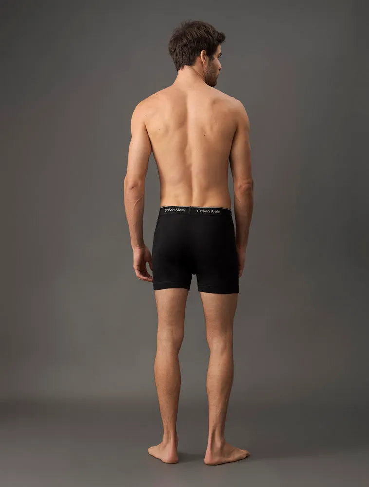 KIT 3 CUECAS CKJ BOXER BRIEF COTTON PRETO