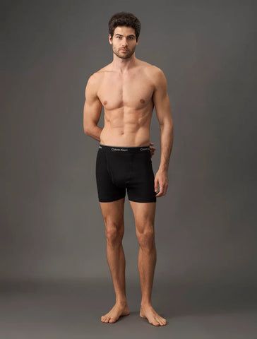 KIT 3 CUECAS CKJ BOXER BRIEF COTTON PRETO