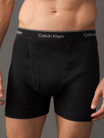 KIT 3 CUECAS CKJ BOXER BRIEF COTTON PRETO