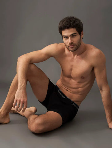 KIT 3 CUECAS CKJ BOXER BRIEF COTTON PRETO