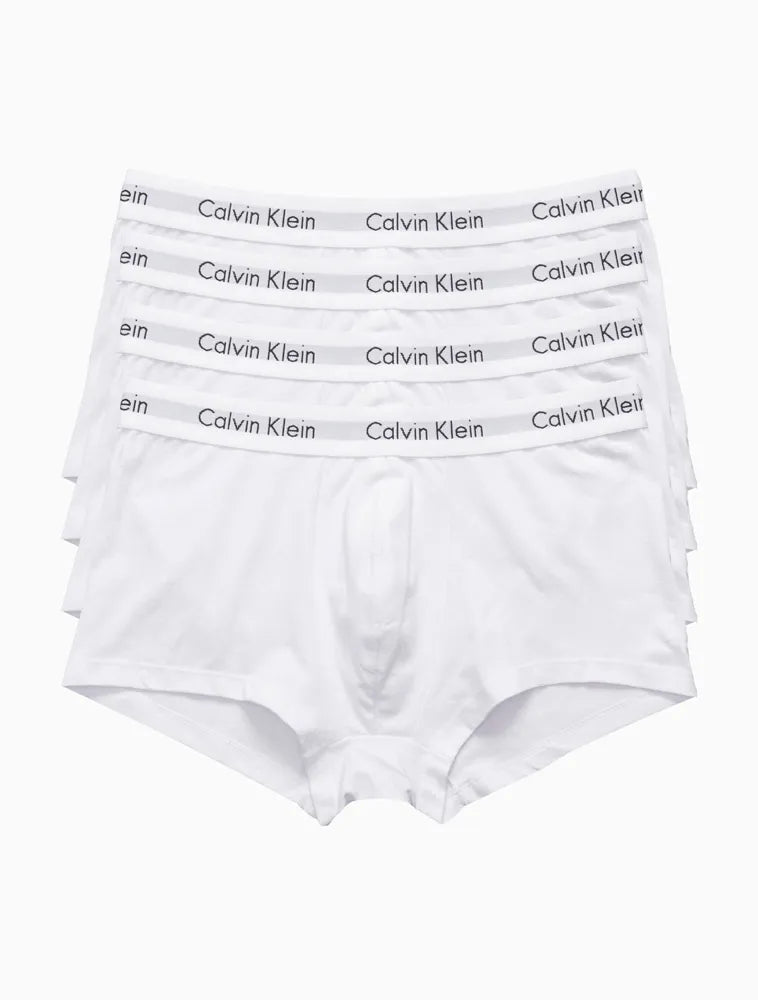 KIT 4 CUECAS CKJ MAS LOW RISE TRUNK BRANCO
