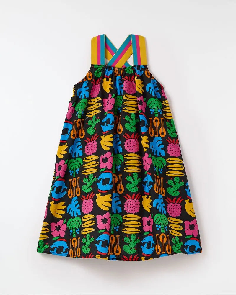 VESTIDO FEM SOL DE VERANO FABULA PRETO