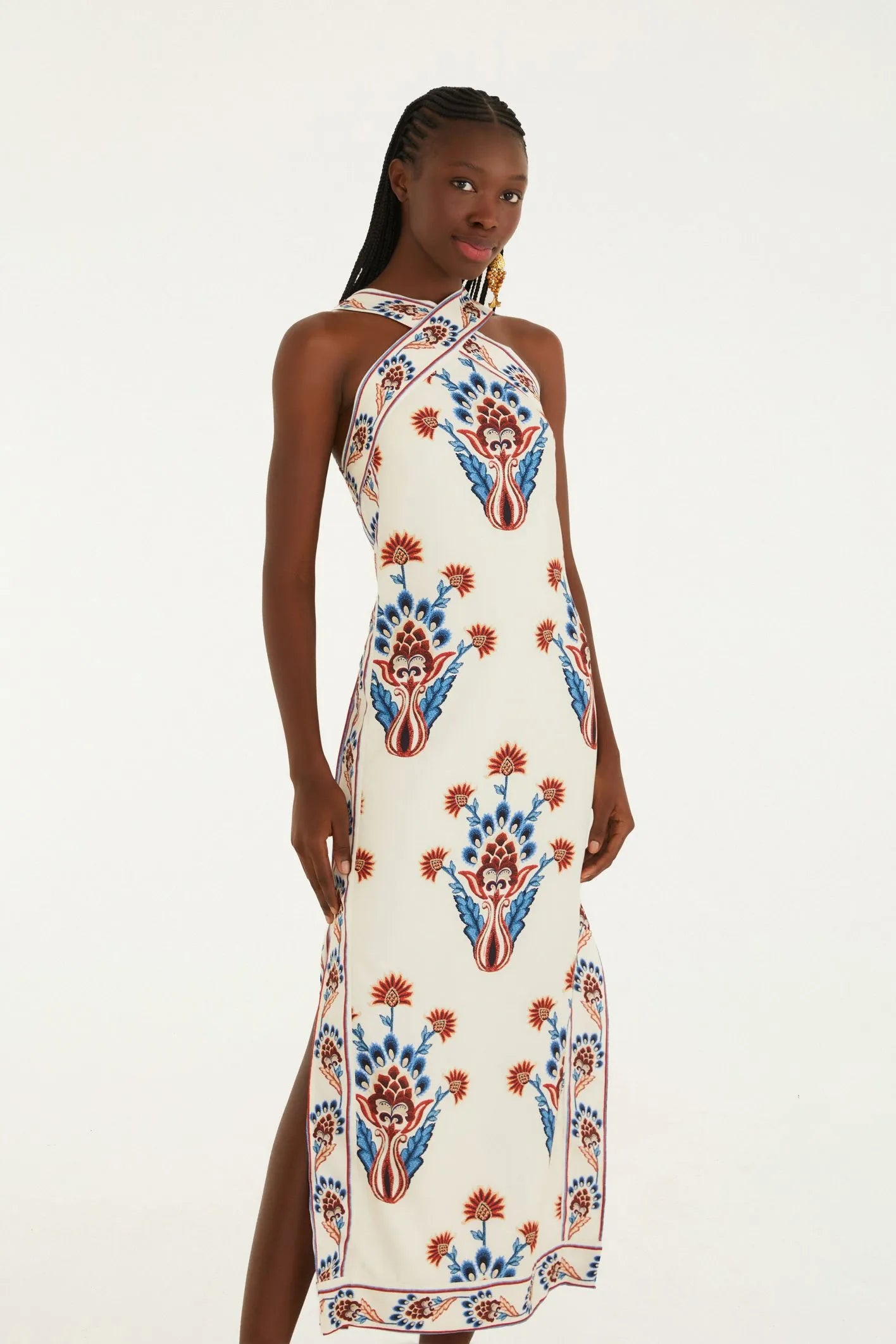 VESTIDO LONGO INDRA FARM BEGE