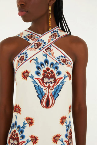 VESTIDO LONGO INDRA FARM BEGE