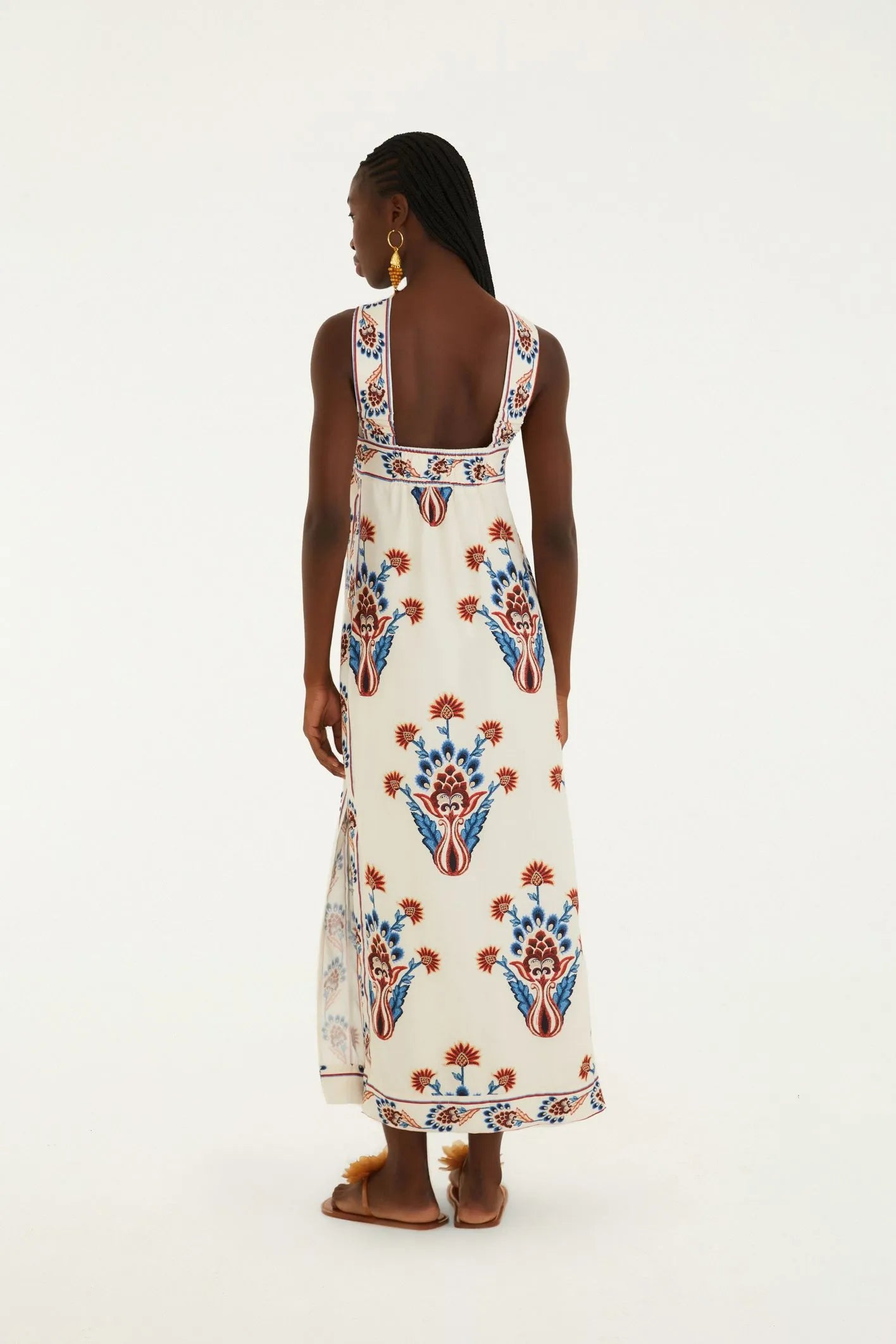 VESTIDO LONGO INDRA FARM BEGE