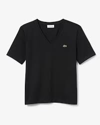 BLUSA FEM MC GOLA V LACOSTE PRETO 031