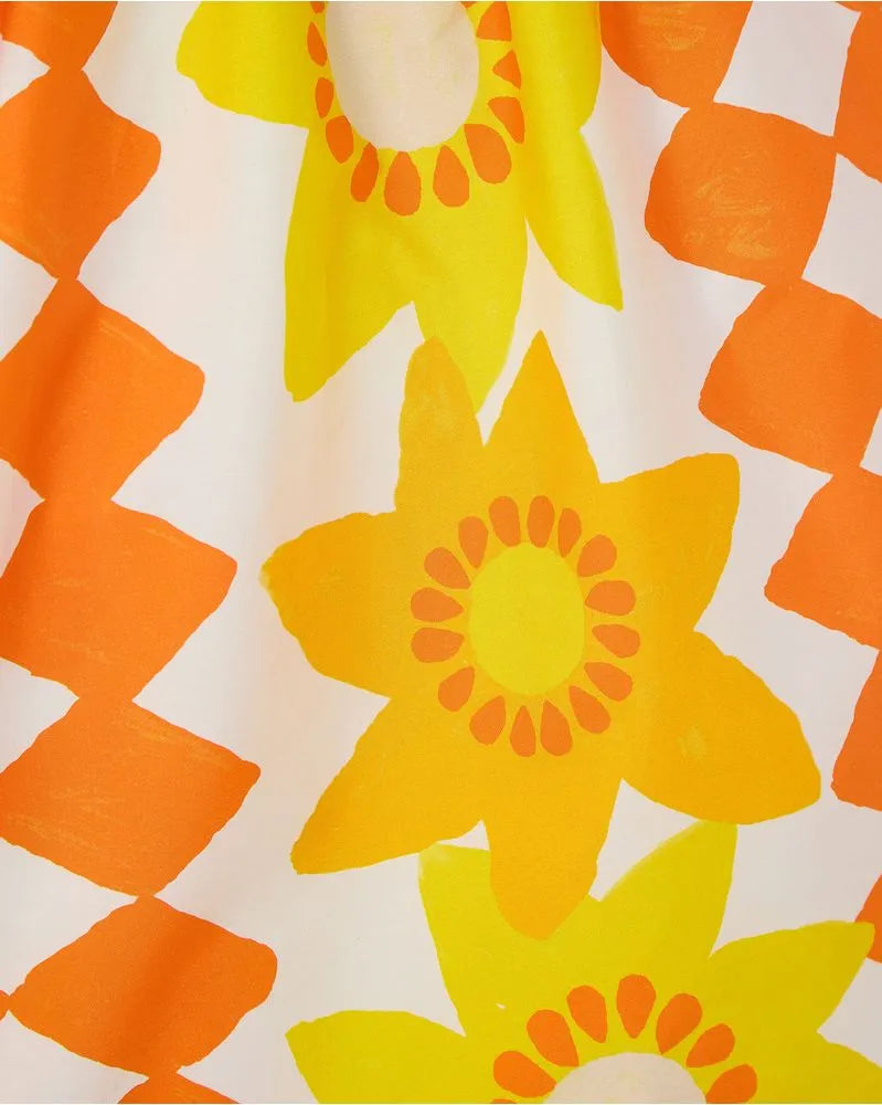 VESTIDO BARRADO HERMOSA FABULA BRANCO