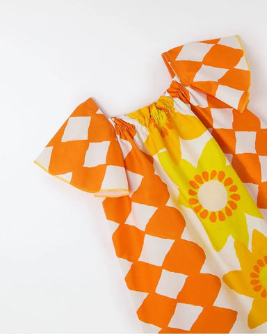 VESTIDO BARRADO HERMOSA FABULA BRANCO