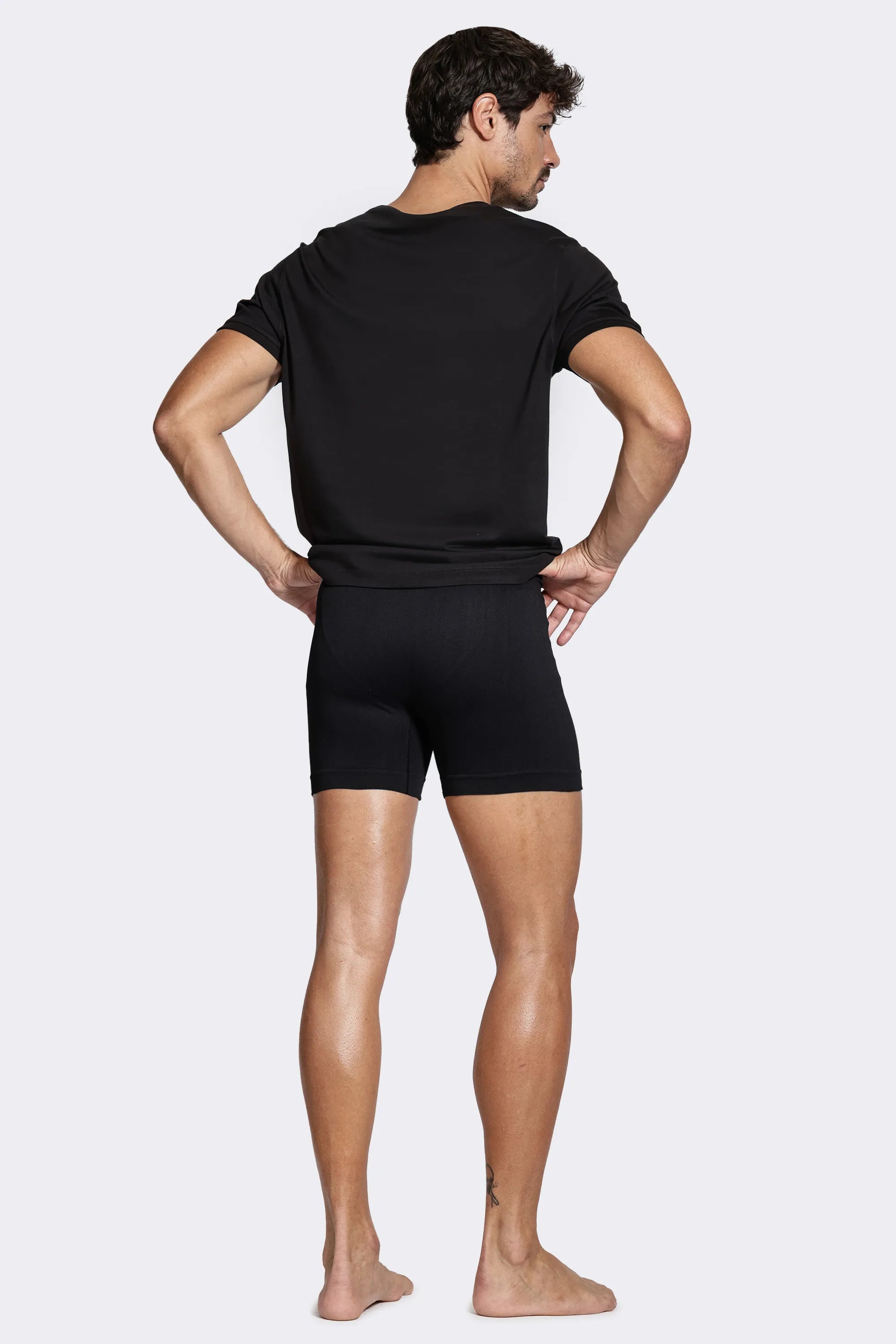 KIT 02 CUECAS BOXER SEM COSTURA ARAMIS PRETO