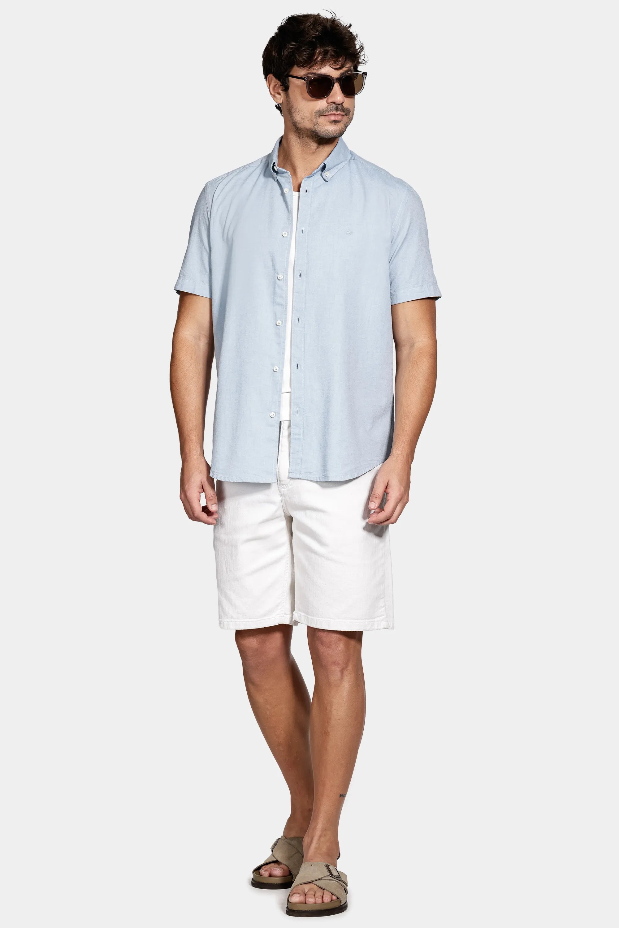 CAMISA MC ARAMIS BDOWN OXFORD COPAN AZUL