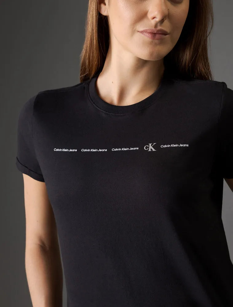 BLUSA CKJ FEM LOGO CKJ PRETO