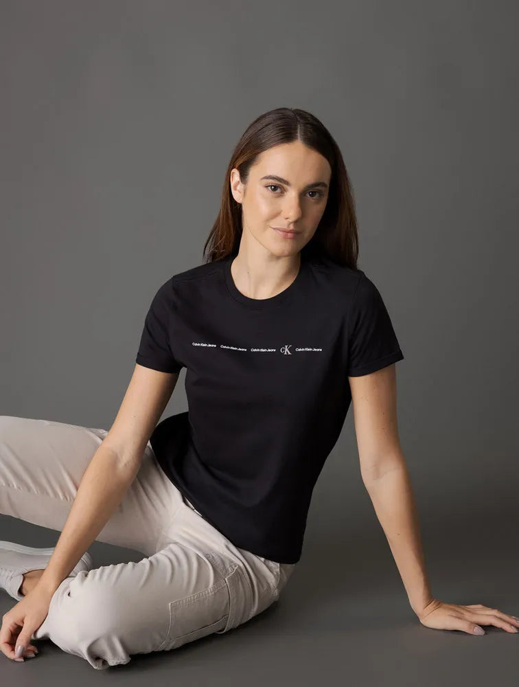BLUSA CKJ FEM LOGO CKJ PRETO