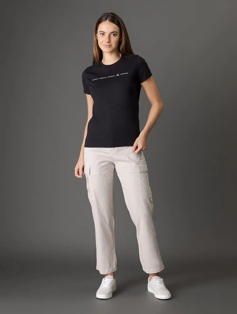 BLUSA CKJ FEM LOGO CKJ PRETO