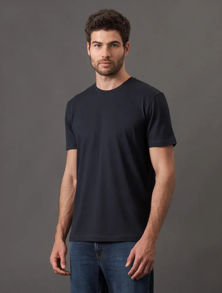 CAMISETA CKJ MAS MC ESSENTIALS MARINHO