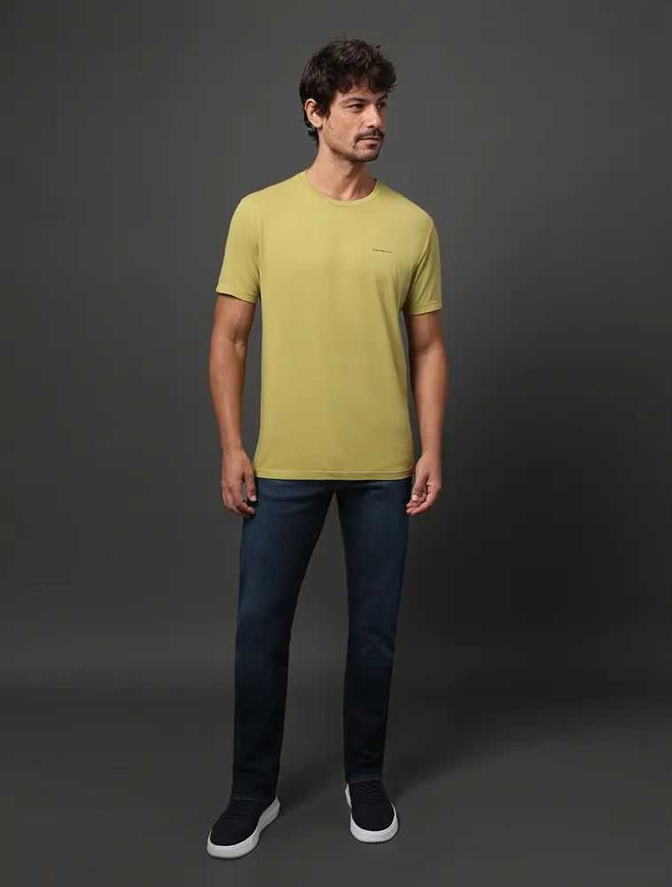 CAMISETA MAS MC CKJ LOGO BASICO PEITO VERDE PISTACHE