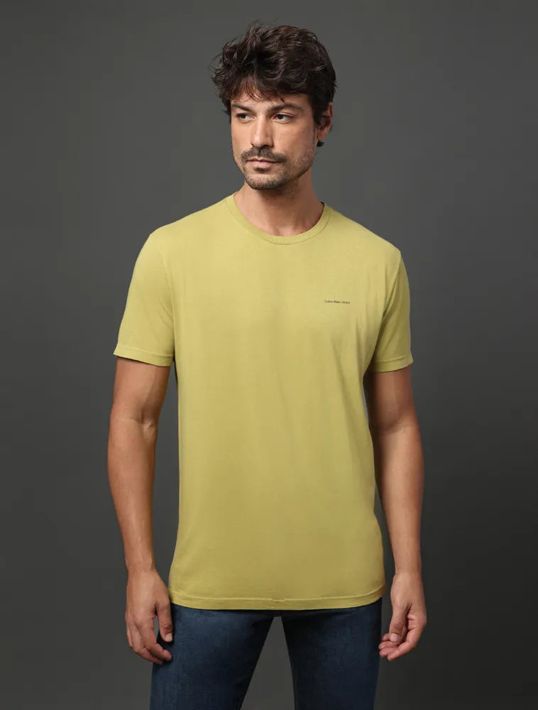 CAMISETA MAS MC CKJ LOGO BASICO PEITO VERDE PISTACHE