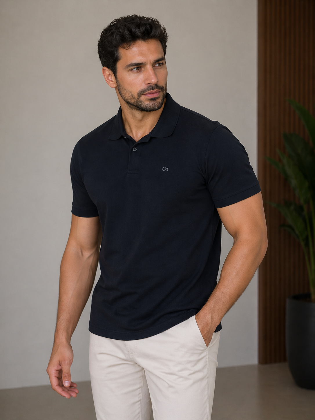 POLO MAS MC ESSENCIAL SLIM OGOCHI PRETO 4007