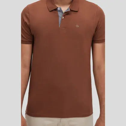 POLO MAS MC ESSENCIAL SLIM OGOCHI MARROM 1220