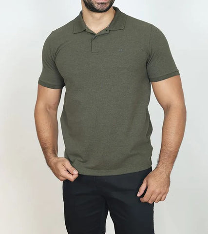 POLO MAS MC ESSENCIAL SLIM OGOCHI VERDE MUSGO 0529