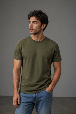 CAMISETA MAS MC ESSENCIAL OGOCHI VERDE MUSGO 0323
