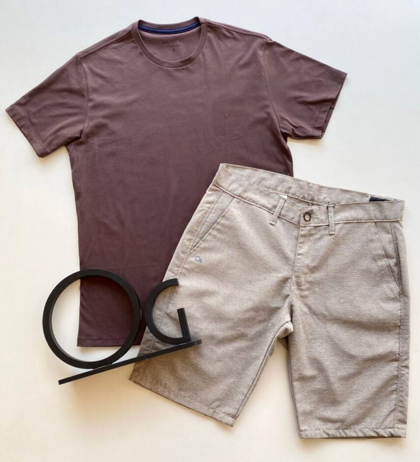 CAMISETA MAS MC ESSENCIAL OGOCHI MARROM ESCURO 1109