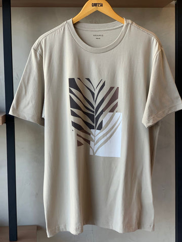 CAMISETA MAS MC ARAMIS EST FOLHAGEM PALHA