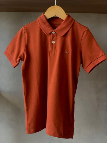POLO MAS MC ARAMIS INF BASICA LARANJA FERRUGEM