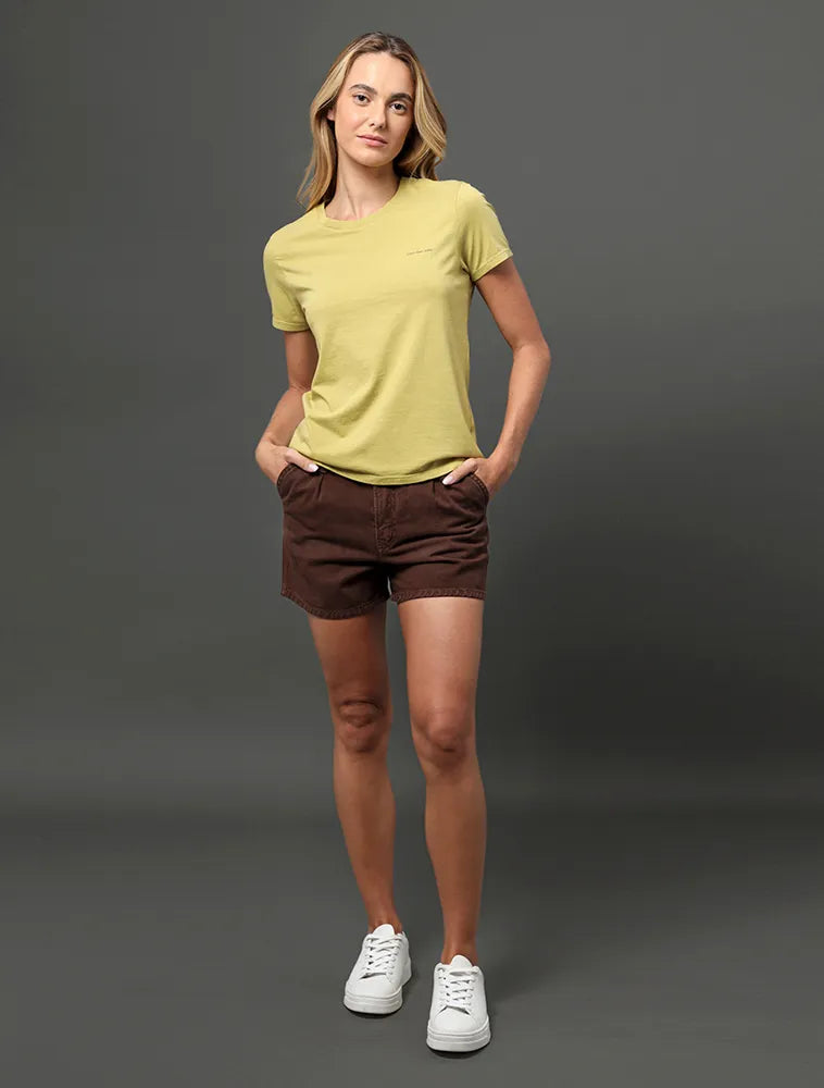 BLUSA CKJ FEM MICROLOGO PEITO PISTACHE