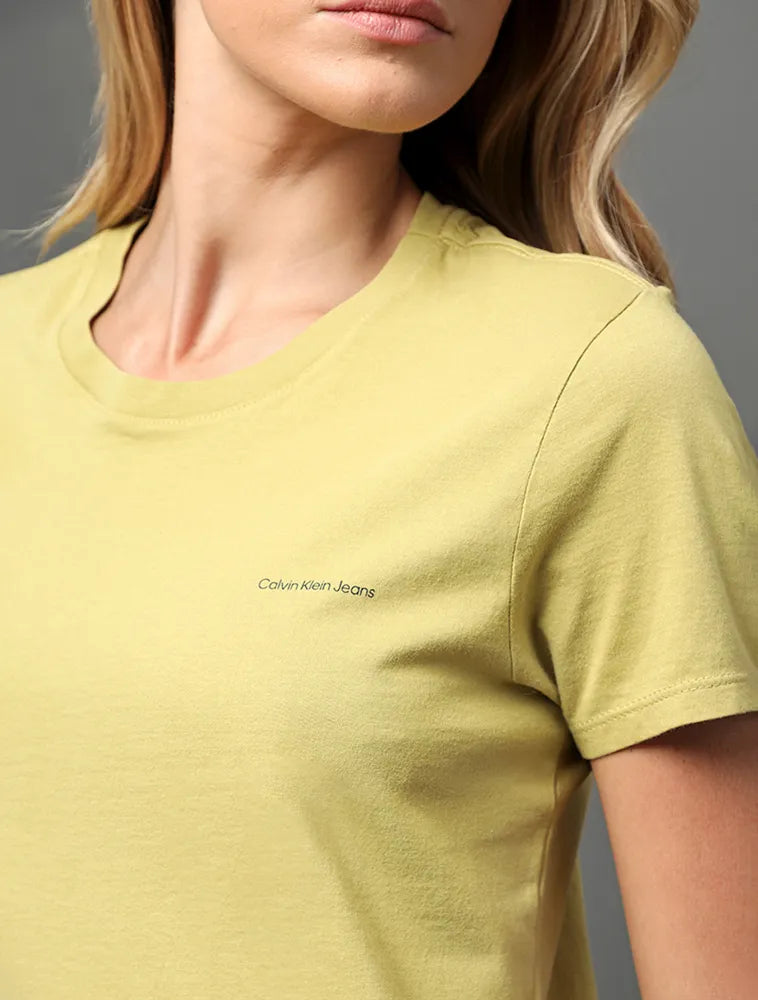 BLUSA CKJ FEM MICROLOGO PEITO PISTACHE