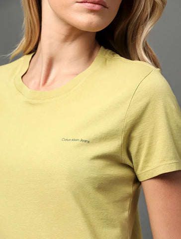 BLUSA CKJ FEM MICROLOGO PEITO PISTACHE