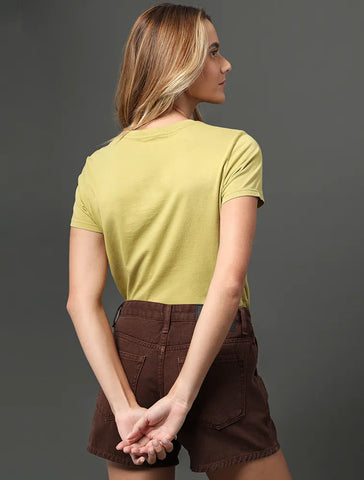 BLUSA CKJ FEM MICROLOGO PEITO PISTACHE