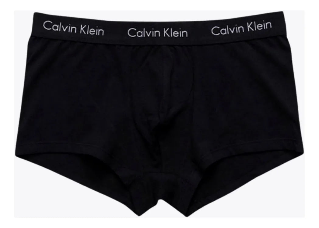 KIT 4 CUECAS CKJ MAS LOW RISE TRUNK PRETO