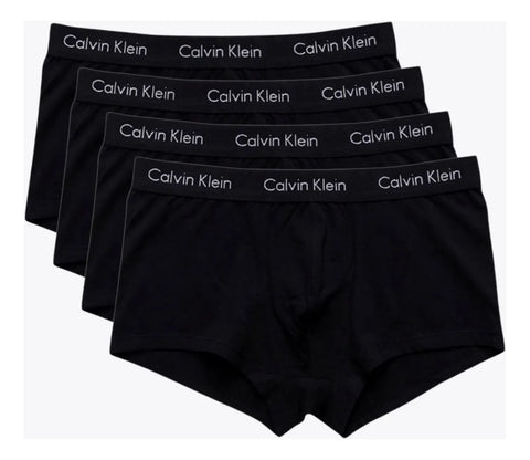 KIT 4 CUECAS CKJ MAS LOW RISE TRUNK PRETO
