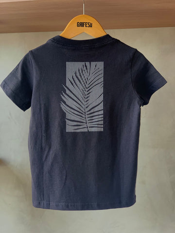 CAMISETA ARAMIS INF ESTAMPA FOLHAGEM PRETO