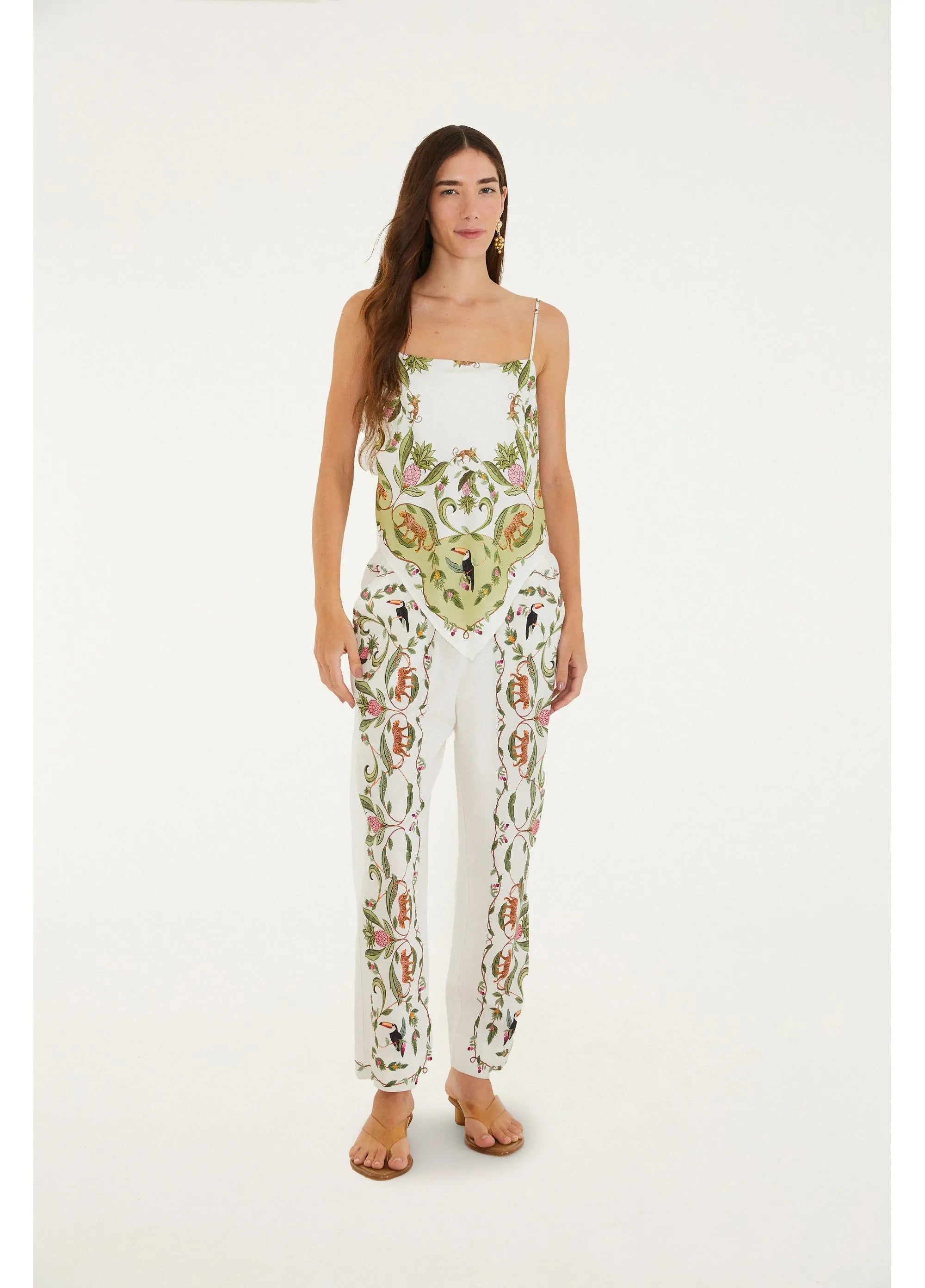 REGATA LENCO FEM FLORESTA DOCE FARM BRANCO