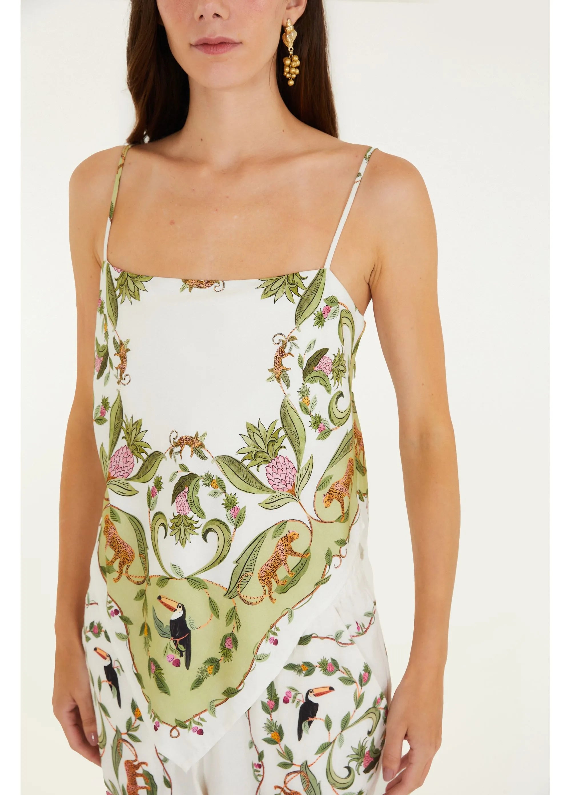 REGATA LENCO FEM FLORESTA DOCE FARM BRANCO