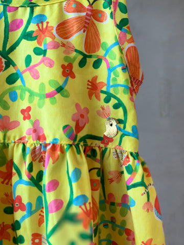 VESTIDO FEM BASIQUINHO FUN ALPHABETO AMAREL