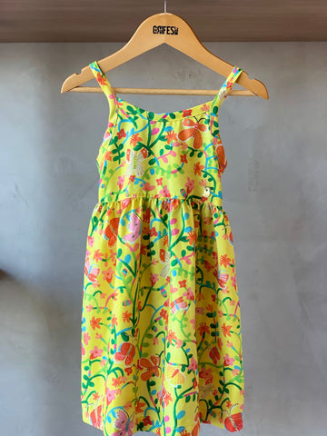 VESTIDO FEM BASIQUINHO FUN ALPHABETO AMAREL