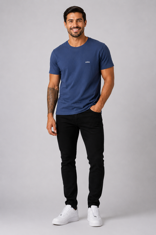 CAMISETA MASC MC SUPIMA AEROPOSTALE AZUL ROYAL