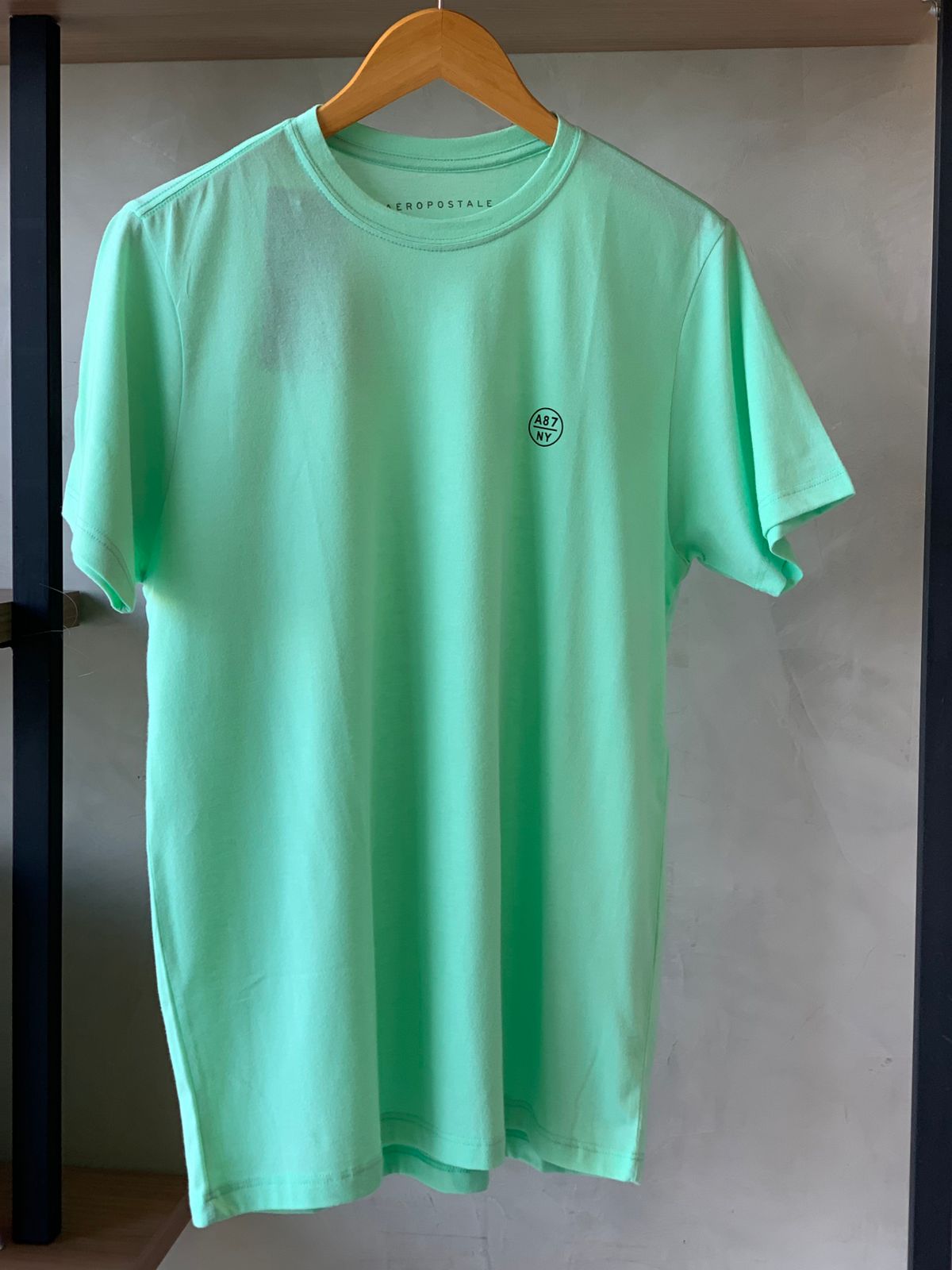 CAMISETA MAS MC SILKADA AEROPOSTALE VERDE CLARO