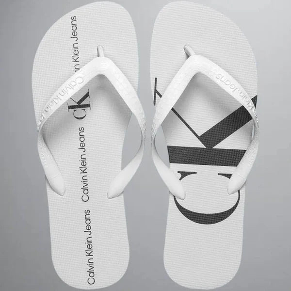 CHINELO CKJ KIDS MAS LOGO CORRIDO CK BRANCO