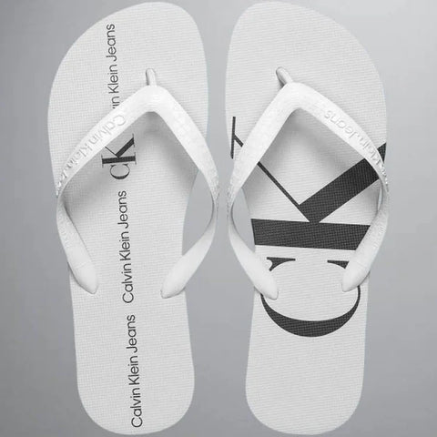 CHINELO CKJ KIDS MAS LOGO CORRIDO CK BRANCO