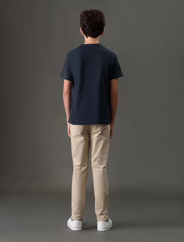 CAMISETA CKJ KIDS MAS MC LOGO SPORT MARINHO